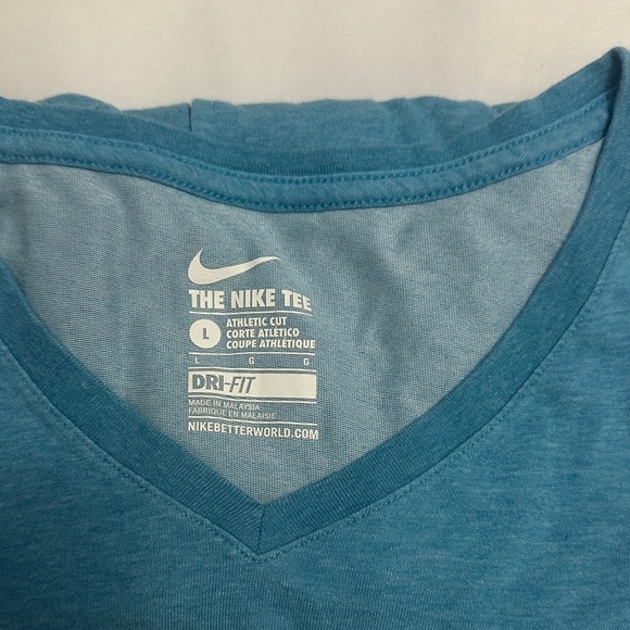 Nike Tops - Nike Teal Dri-FIT V-Neck Tee